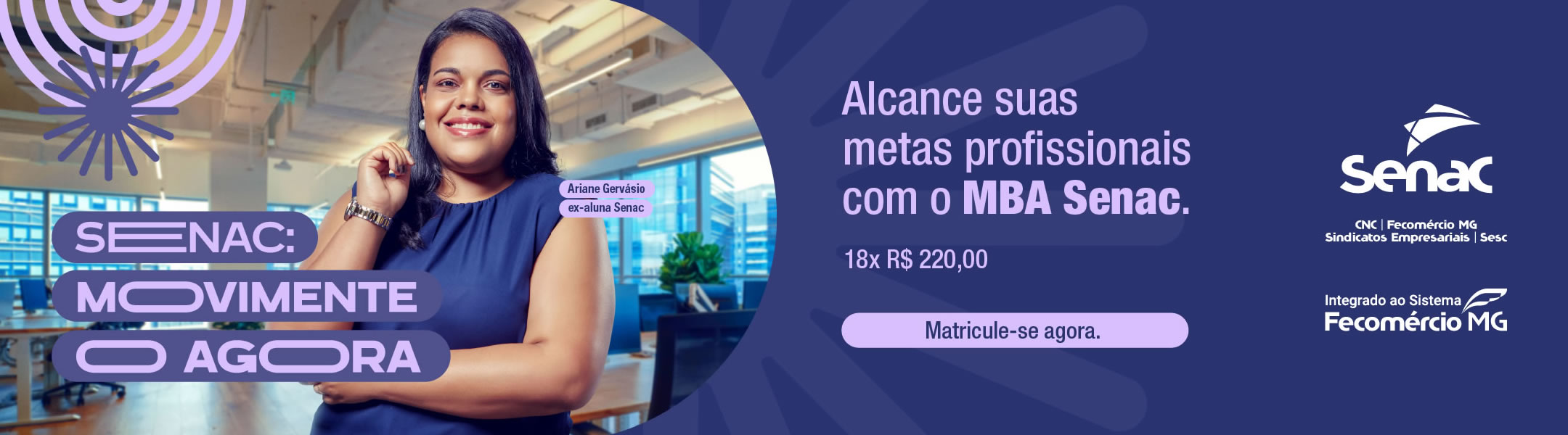 Alcance suas metas profissionais com o MBA Senac.