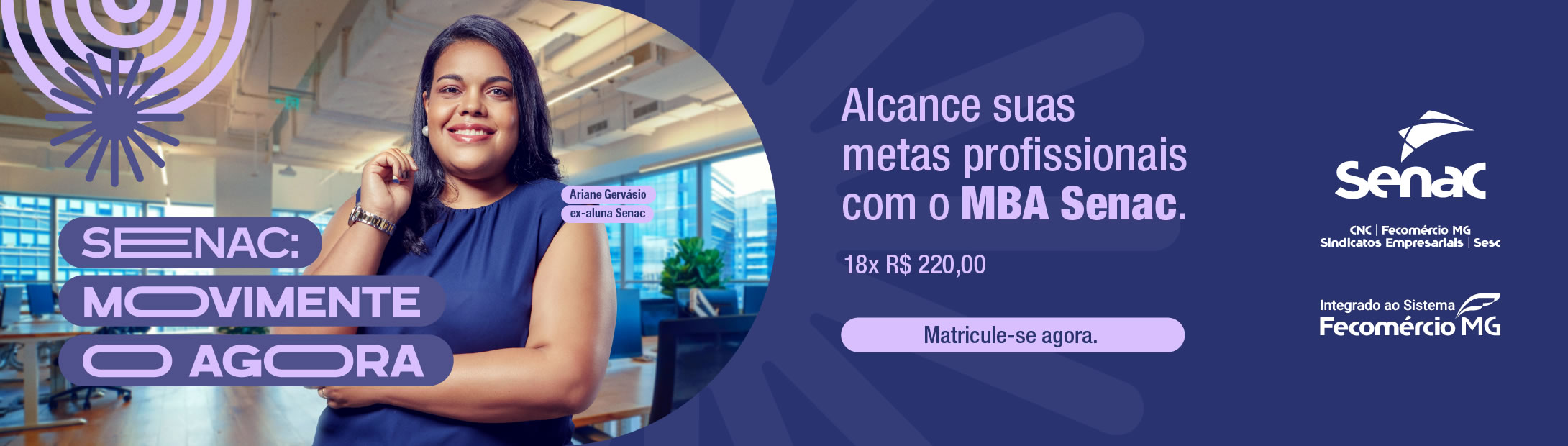 Alcance suas metas profissionais com o MBA Senac.