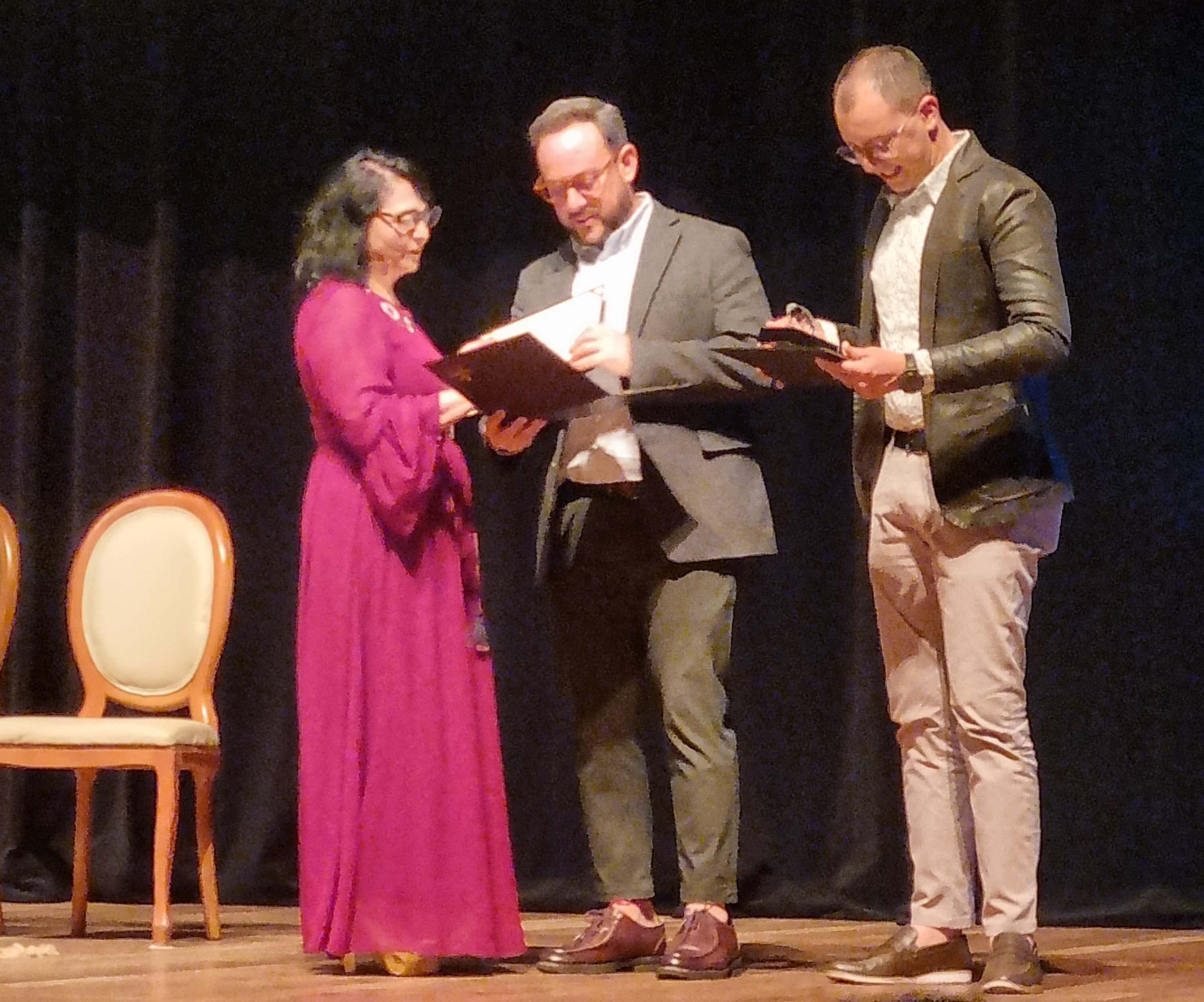 Galdina Arrais (coordenadora da UNCME/MG e Conselheira Estadual de Educação); Rafael de Mattos (Coordenador da Faculdade Senac BH) e Frederico Divino Dias (docente de Gastronomia) - Foto Arquivo Pessoal