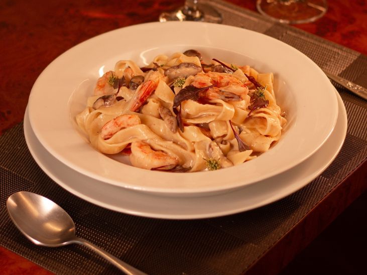 Fettuccine Camarão. Crédito: Muniz Fotografia